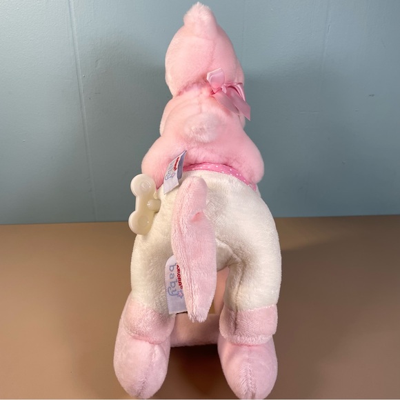 Aurora Baby Girl Lullaby Wind Up Rocking Horse 12” White Pink Plush WORKS! - Picture 10 of 10